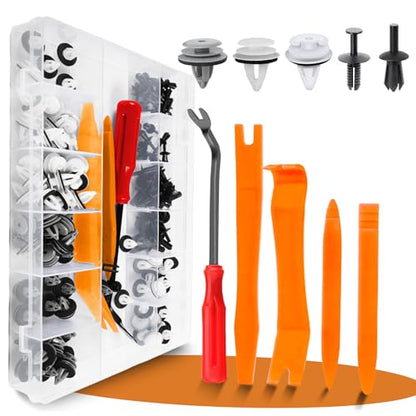 OTUAYAUTO 130PCS Bumper Fender Retainer Clips 5 Most Popular Sizes Replacement for BMW 1-7 Series - Door Trim Panel Clips with 5PCS Fasteners Remover Compatible with BMW - size: Replacement for BMW (130 pieces)