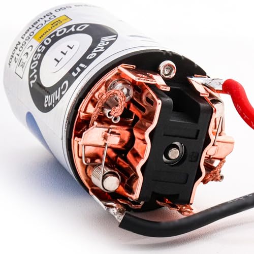 RC Motor 550 11T Brushed Motor Waterproof Stainless Steel Shell Brushed Motor Climbing Car Large Torque Motor Replacement for Slash TRX4 TRX6 G63 ARRMA AXIAL - size: 11 T