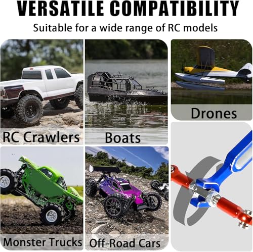 4PCS RC Wrench 3.0/3.2/3.5/3.7/4.0/5.0/5.5/6.0mm Turnbuckle Nut Ball Joint Remover Aluminum Alloy RC Car Repair Tool For RC Crawler Monster Truck Off Road Car Drone Boat Upgrade Parts, Blue - color: Blue
