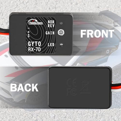 Mini Gyro Module RC Car Gyro Stabilizer Automatic Stability Control Gyro Sensitivity Adjustable for RC Crawlers Cars and Boats
