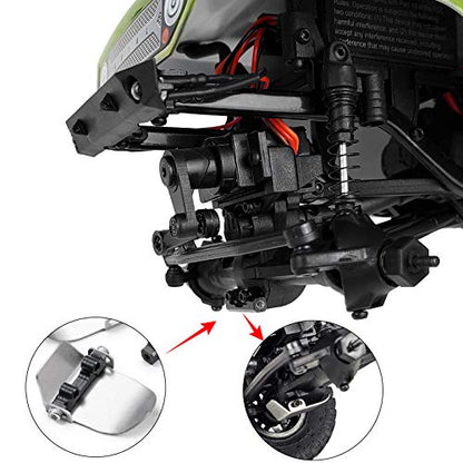 MORLORDY RC Stainless Steel Front Rear Axle Protector Skid Plate Set for 1/24 RC Crawler Car SCX24 Upgrades Accessories
