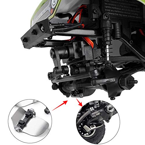 MORLORDY RC Stainless Steel Front Rear Axle Protector Skid Plate Set for 1/24 RC Crawler Car SCX24 Upgrades Accessories