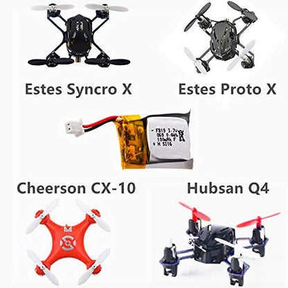 Cecicebb 3.7V 100mAh 20C Lipo Battery for WLtoys V272,Cheerson CX-10 Mini Quadcopter Estes Proto X, Syncro X, Hubsan Q4 Nano Quadcopter 4 Pack with USB Charger1