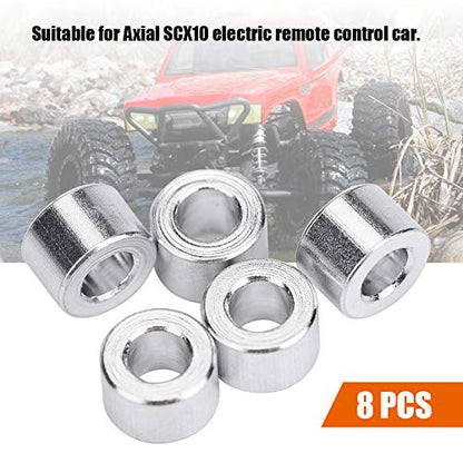 Cosiki Spacers, Spacer, 8pcs/Set RC Spacer Axial SCX10 RC Car Aluminium Alloy Washer Soild RC Shock Damper Spacer for RC Crawler, RC Truck, RC Car