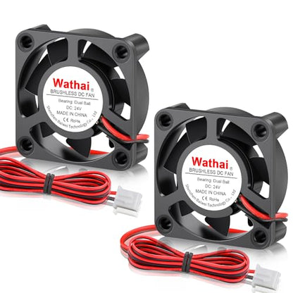 Wathai 2 Pack 4010 Fan 24V Brushless DC 40mm 24V Fan Small Replacement Fans | Small Replacement Fans 1000mm 39inch Cable for 3D Printer Ender 3 Pro 3X CR-10S Hotend Upgrade - style: 24v 2P Ball