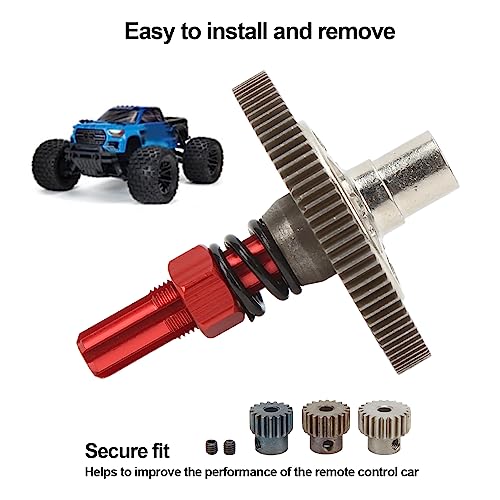 Slipper Gear Set, Spur Gear Slipper Clutch Set, 91T Gear Metal Gear Assembly Differential Upgrade Parts Metal Gear Assembly for ArrmaSenton 1/10 RC Cars (Red)