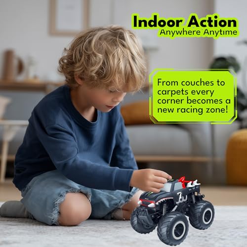 Threeking 1:16 Amphibious Monster Truck All Terrain Remote Control Car Toys | Waterproof Durable 4WD Off-Road RC Crawler Cars Pick-Up Unique Toy Gifts for Boys Girls Ages 6-12 - color: Pickup-red