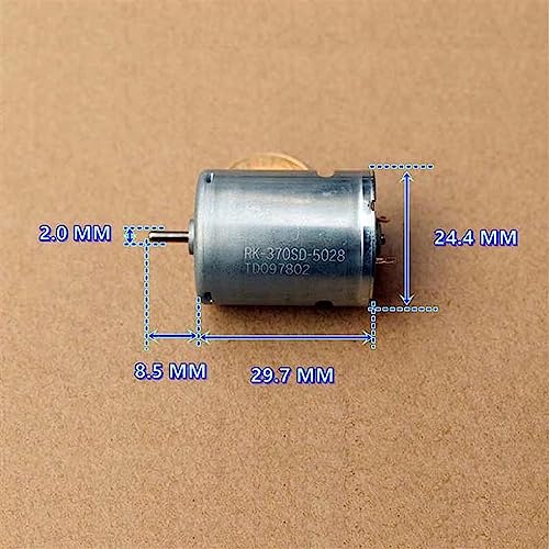 Gear Motor,dc Geared Motor,Small Motor,370 Carbon Brush Motor, DC 3.7V-11.1V 51000RPM, RK-370SD-5028 Ultra-High Speed Power Motor for DIY RC Toy Car Boat Water Gun Model