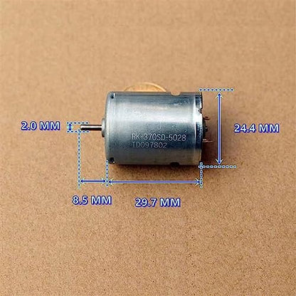Gear Motor,dc Geared Motor,Small Motor,370 Carbon Brush Motor, DC 3.7V-11.1V 51000RPM, RK-370SD-5028 Ultra-High Speed Power Motor for DIY RC Toy Car Boat Water Gun Model