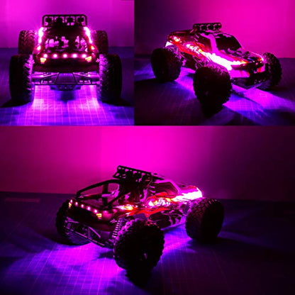 LED Light Strip for RC Fixed Wing Airplane Flying Wing Plane AR Wing Drone Model Car Truck (Pink) - color: Pink