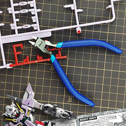 stedi 5-In Model Nippers, with Ultra-thin Single-edge and Blade Case | Sprue Cutter Plastic Model Tools for Gundam Repairing Plastic Model and Fixing, Blue - style: Single-edged (Blue_for Professionals)