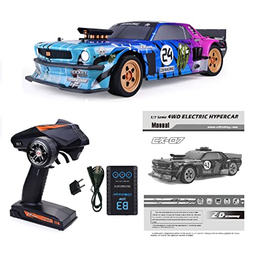 1/7 4WD Brushless RC Monster Truck, 1900KV Motor 150A ESC Metal Gear Servo, CNC Aluminum Adjustable Shocks, 2.4GHz RTR Hobby Off Road Remote Control Truck for Adults 14+（Without Battery） - color: Vibrant Colors