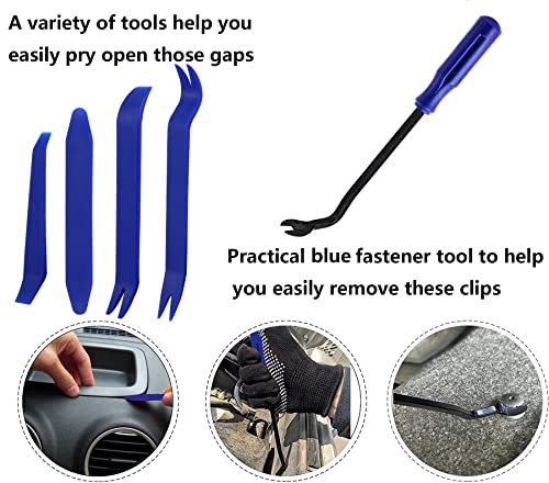 Car Push Retainer Clips 845pcs with 24Most Popular Push Pins Automotive Parts Sizes Auto Screw Trim Clip Assortment with Cable Ties and Blue Fastener Remover for Ford GM Toyota Honda Chrysler Nissan - size: Car Clips 845PCS-Blue