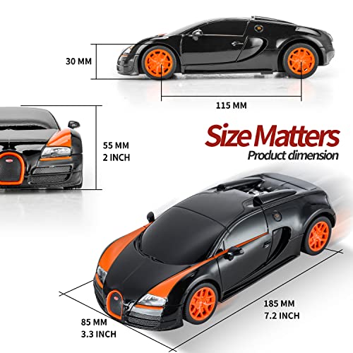 BEZGAR 1:24 Bugatti Remote Control Car Licensed Bugatti Grand Sport Vitesse | Official Bugatti Replica, 2.4GHz Interference-Free Control, Ideal Toy for Boys 6-8, 8-12 & Adults, Hobby Collectible Model - color: Bugatti-1:24 Bugatti Grand Sport Vitesse