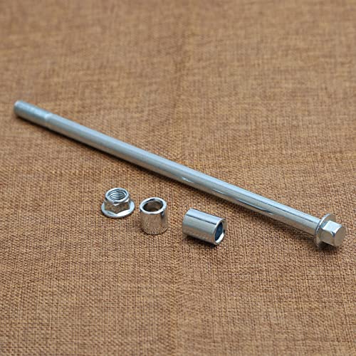 Mokuo 10mm 220mm Front Rear Axle with Bushing 6mm 20mm 32mm Fit for Motorcycle Pit Dirt Bike Moped Scooter QUAD ATV Mini Bike Parts - size: 10-220