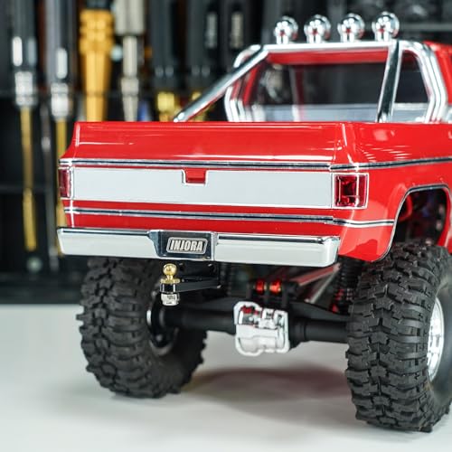 INJORA 21g Rear Bumper - CNC Aluminum Bumper for 1/18 RC Crawler TRX4M High Trail K10 Upgrade - size: Rear