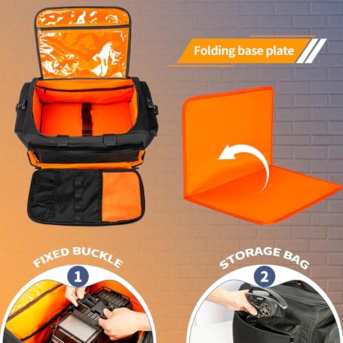 TORIBIO RC Car Bag for 1/14, 1/16 and 1/18 Car and Tools Accessories | w/ Bottom Clapboard for Support, Multi-Pockets Protective RC Carry Case w/ Adjustable Shoulder Strap and Handle - size: Bag for 1/14 & 1/16 & 1/18