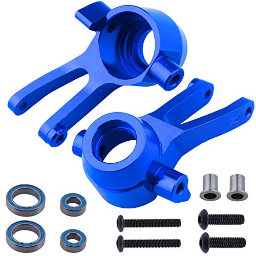 Hobbypark Aluminum Front Steering Block Knuckles & C-Hubs Caster Blocks & Rear Hubs for Arrma 1/10 Granite 4X4,Typhon, Big Rock, Senton, Replace AR330442 AR330467 AR330469 (Navy Blue) - color: Navy Blue