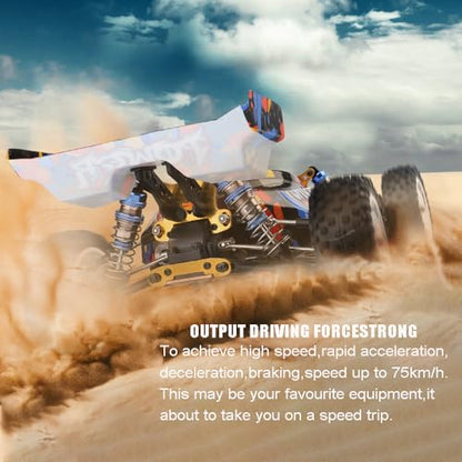 124007 RC Off Road Race Car for Adults 1:12 Scale High Speed Brushless All Terrain RC Car Outdoor 4WD Remote Control Buggy with 2 Batteries