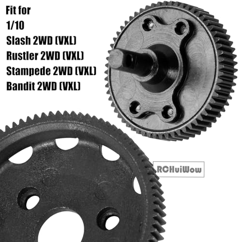 RC Transmission Gear &48P 86T w/19T 21T 23T Pinions &Slipper Clutch &Pressure Plate &Slipper Rebuild Kit Upgrades Part for 1/10 2WD Slash/Rustler/Stampede/Bandit 2WD(VXL) RC Car,Green - color: Green(1set)