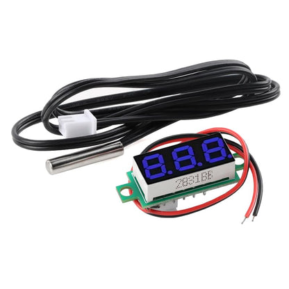 2pcs NTC Digital Thermometer Module Waterproof Metal Probe -50°C to 125°C Blue - color: Blue