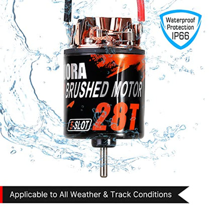 INJORA 540 Brushed Motor Waterproof 5-Slot 28T for 1/10 Scale RC Model Car Crawler Truck Buggy (INM10) - size: 28T