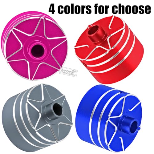 RC Upgrades Part for 1/8 Kraton/Outcast/Talion 6S BLX EXB,Notorious 6S BLX,1/7 Mojave 6S BLX EXB,BigRock/Fireteam 6S BLX,Aluminum Diff Case Differential Carrier,Replace #ARA310983 Red - color: Red(for 1/7 1/8)