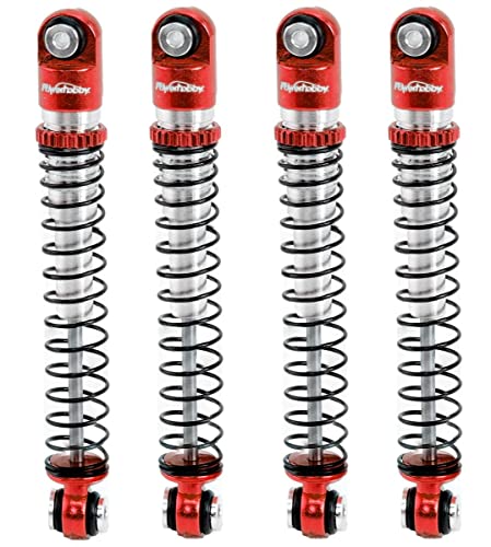 Powerhobby 1/24 Axial SCX24 Aluminum 54mm Long Travel Shocks (Red) - color: Red