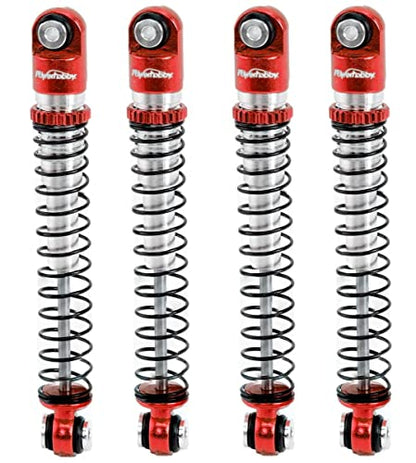 Powerhobby 1/24 Axial SCX24 Aluminum 54mm Long Travel Shocks (Red) - color: Red