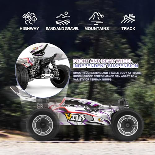 1/14 Scale Fast RC Cars, 4WD Off-Road Remote Control Trucks 40KM/H Speed for Adults and Kids Boys, All Terrain Truck Toys Gifts - style: 144016