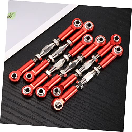 Hemoton 18pcs Rc Car Rods Turnbuckle Rod Linkage Material CNC Machined Fit for Rc Trucks - color: Redx3pcs, size: 7.1X1X0.8cmx3pcs