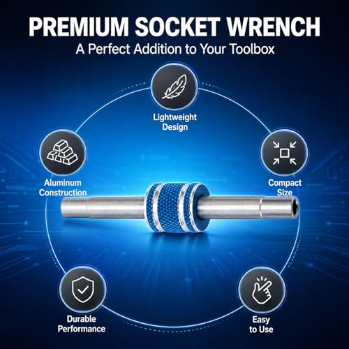Socket Wrench 4.5mm 4.0mm Hex Nut Driver, Aluminum Alloy Blue for RC Car Repair and Modification - Durable Construction, Easy Replacement, Ideal for Hobbyists