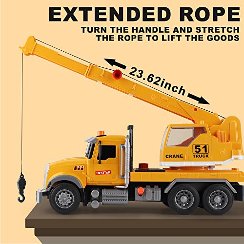 Dwi Dowellin Toys for 3 Years Old Boys Girls Kids,Construction Toy Crane Truck with Lights and Sounds - style: crane tuck