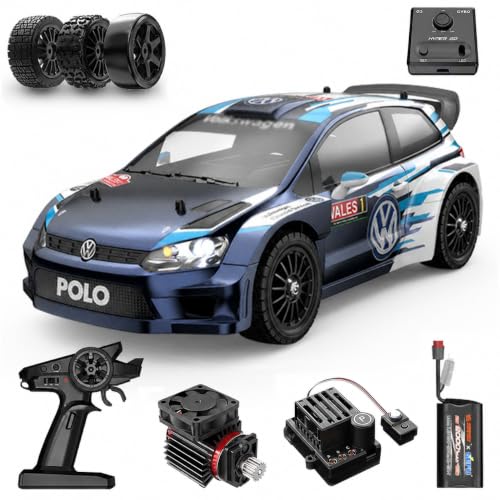 Mjx Hyper go VW Polo 14304 Brushless Rc Cars Hyper 4wd Rc Car All-Road RC Drift Car Brushless Scale 2.4G 4wd High Speed Electric,Terreneitor 4x4 Carros,1/14 High Speed Rc Cars Drift for Adults… - color: 14304