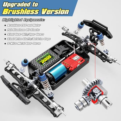 HAIBOXING 18859A 1/18 Brushless Fast RC Cars 4WD Off-Road Truck All Terrain | Fast Remote Control Truck 48 KM/H Speed for Adults and Kids, Boys Truck Toys Gifts, Extra Shell and Batteries Double the Fun