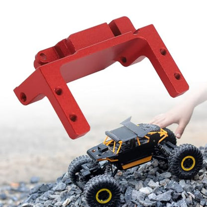 SUNGOOYUE Servo on Axle Mount, Aluminum Alloy Portal Axle 4-Link Suspension 1/10 RC Crawler Car Upgrade Parts for SCX10 III AR45P Third Generation (Red) - color: Net