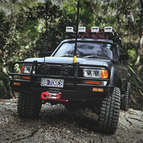 Metal ARB Bull Bar Winch Bumper 1/10 RC RUN80 LC80 SCX10 TRX4 (B with lamp) - color: B with lamp