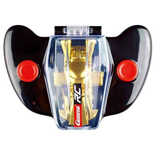 Carrera RC Nintendo Mario Kart 2.4 GHz Mini Collectible Radio Remote Control Toy Car Vehicle - Gold Mario | Official Licensed Mario Miniature Collectible Toy RC Car for Kids 6+, Ready To Run, Rechargeable Battery, Radio RC Racing - style: Mario Gold Editi