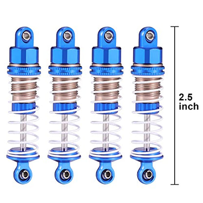 HAIBOXING RC Cars Spare Parts Full Aluminum Oil Shocks 4pcs, 1/18 RC Trucks Replacement Parts Apply to 2021 New Version 18858 & 18859 &18859A (18HOP1) - size: Full Aluminum Oil Shocks