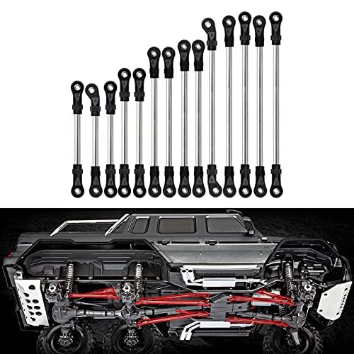 INJORA Stainless Steel Link Rod Linkage Plastic Rod End Set for RC Tracked TRX-6 Crawler Car G63 - size: For TRX6 G63