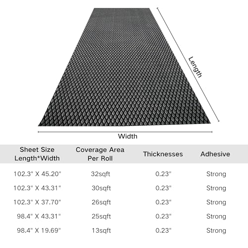 98.4"X43.31" Boat Flooring Self-Adhesive EVA Foam Boat Decking Marine Yacht RV Pool Non-Skid - color: Dark gray and black