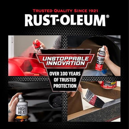 Rust-Oleum Automotive High Heat Spray Paint, Flat Black - color: Flat Black, size: 12 Ounce (Pack of 6)