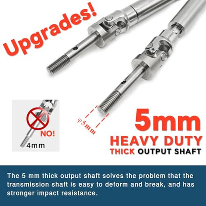 Heavy Duty Steel Rear Drive Shaft CVD for Traxxas Slash 2wd Upgrades and 1/10 Traxxas Stampede 2wd/Rustler 2wd/Hoss 2wd/F-150 Raptor 2wd RC Car(2Pcs) - style: Rear Drive Shaft CVD
