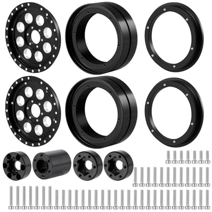 4PCS Aluminum 2.2" Dually RC Beadlock Wheels Rims for 1/10th AXIAL Wraith RR10 SCX10-II TRX4 TRX6 RC Crawler Trailer Car Upgrade Parts