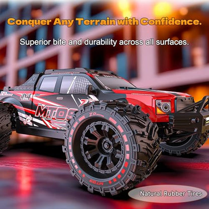 ZD Racing MT09 1/9 4WD Brushless Monster Truck RTR RC Vehicle – 3S/4S Compatible, 65+ km/h High Speed, Full Metal Chassis, Reinforced Drivetrain, Extreme Off-Road RC Car-Red