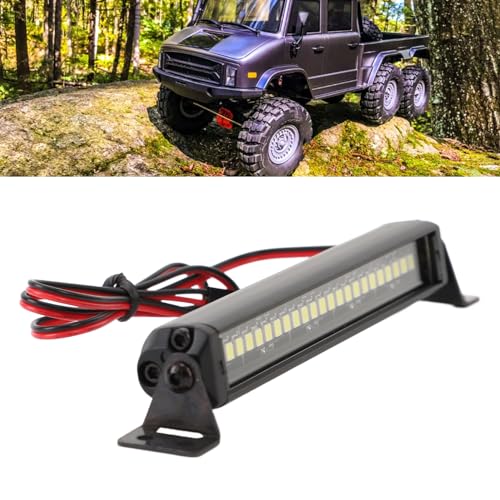 RC Roof LED Light Bar, Ceiling Lamp, RC Lights Kit, Super Bright LED Light Bar, 25 LED Roof Lamp for RC Car Crawler 1/10 for Axial SCX10 RC