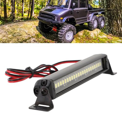 RC Roof LED Light Bar, Ceiling Lamp, RC Lights Kit, Super Bright LED Light Bar, 25 LED Roof Lamp for RC Car Crawler 1/10 for Axial SCX10 RC