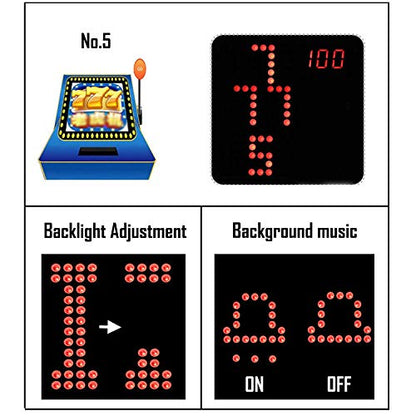 DIY Soldering Project Game Kit Retro Classic Electronic Soldering Kit with 5 Retro Classic Games and Acrylic Case