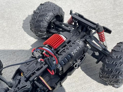 1:16 Scale Storm RC Monster Truck, 4WD Off-Road Remote Control Car, Brushed Motor, RTR, Blue/Black