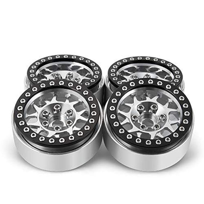 Aluminum 2.2" RC Beadlock Wheels Rims for Axial SCX10 II III TRX4 | 1/10th RC Crawler Car Upgrade Parts